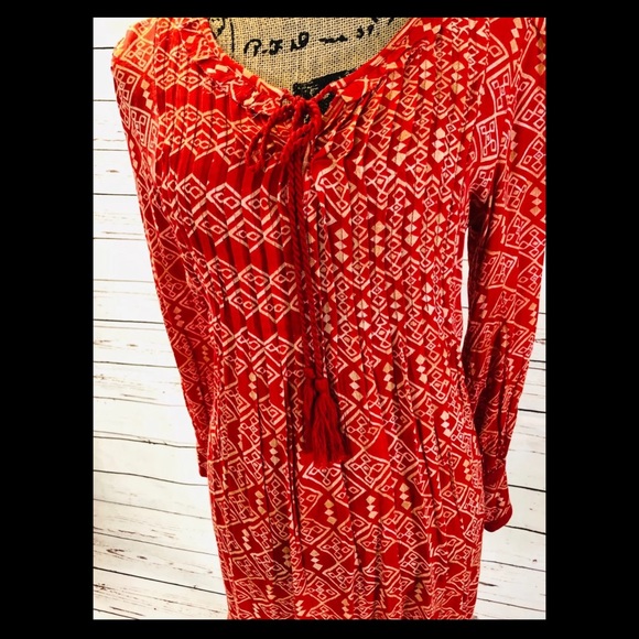 Free People Red Bohemian Dress - Picture 3 of 4